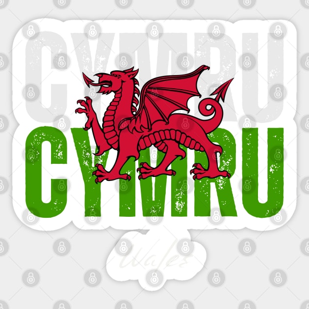 Wales flag, Welsh flag Sticker by eka123